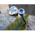 Anillo G.Styliano plata oro iolita cristal de roca - ASP1377 Anillo G.Styliano plata oro iolita cristal de roca - ASP1377