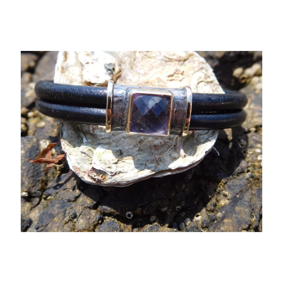 Pulsera G.Styliano plata oro amatista  - ATO7536