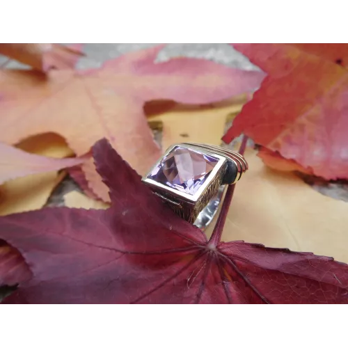 Anillo G.Styliano plata oro y amatista - ASP1583AL