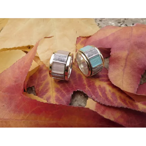 Anillo G.Styliano plata oro y cuarzo - AR229