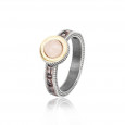 Anillo Sunfield plata oro cuarzo rosa - AN062691/15
