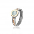 Anillo Sunfield plata oro calcedonia - AN062691/17