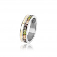 Anillo Sunfield plata oro circon color - AN062701