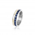 Anillo Sunfield plata or zircon blau - AN062703