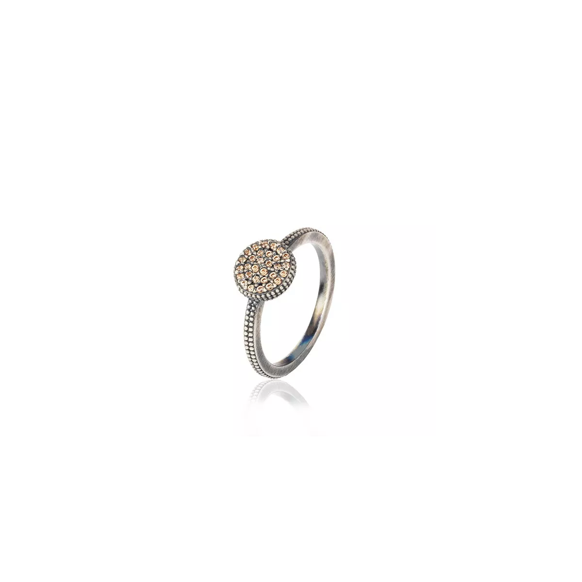 Anillo Sunfield plata circon marron - AN062330/23