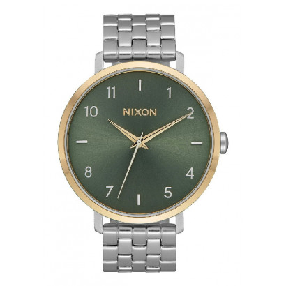 Reloj nixon arrow 38mm esfera verde chapado - A10902877