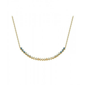 Collar Pdepaola plata bany or 18k nacar zircon color - CO01-094-U