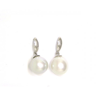 Arracades or blanc perla 9.5-10mm - P100/4032