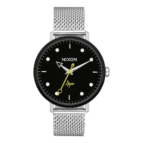 Reloj nixon arrow 38mm esfera negra cadena  - A12382971