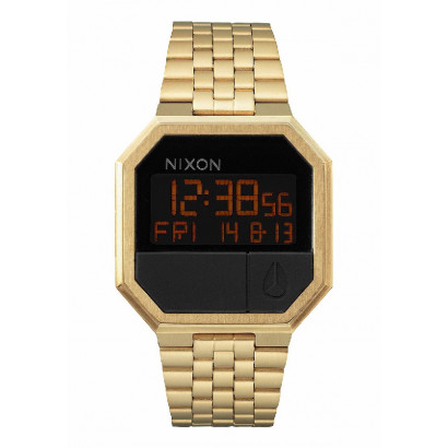 Reloj nixon re-run 38.5mm digital cadena chapada - A158502