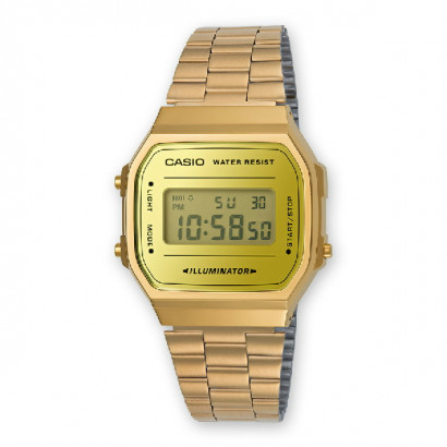 Reloj casio digital 36mm w.r cadena chapada - A168WEGM-9EF