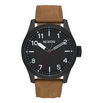 Reloj nixon safari 43mm acero negro correa piel - A9751032