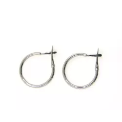 Pendientes oro blanco18kts criolla 18mm