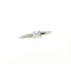 Anillo oro blanco 18klts 1 brillante 0.25k medida 15 - 415612M