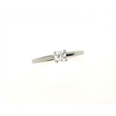 Anell or blanc 18klts 1 brillant 0.25k mida 12 - 415612M