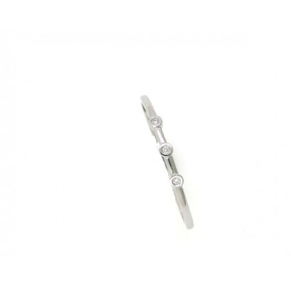 Anillo oro blanco 18 klts brillantes 0,013k - FBR1159SB