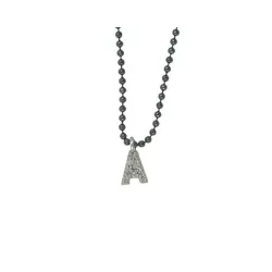 Colgante oro blanco 18k inicial brillante - 03-185993A