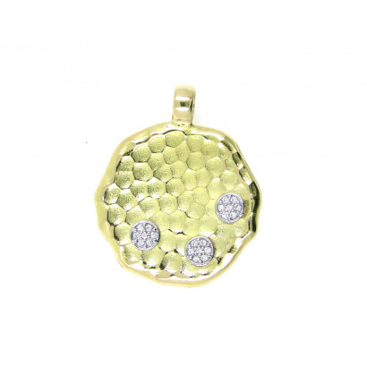 Colgante oro amarillo 18kltes 3 p.b de brillantes - RMC-010014