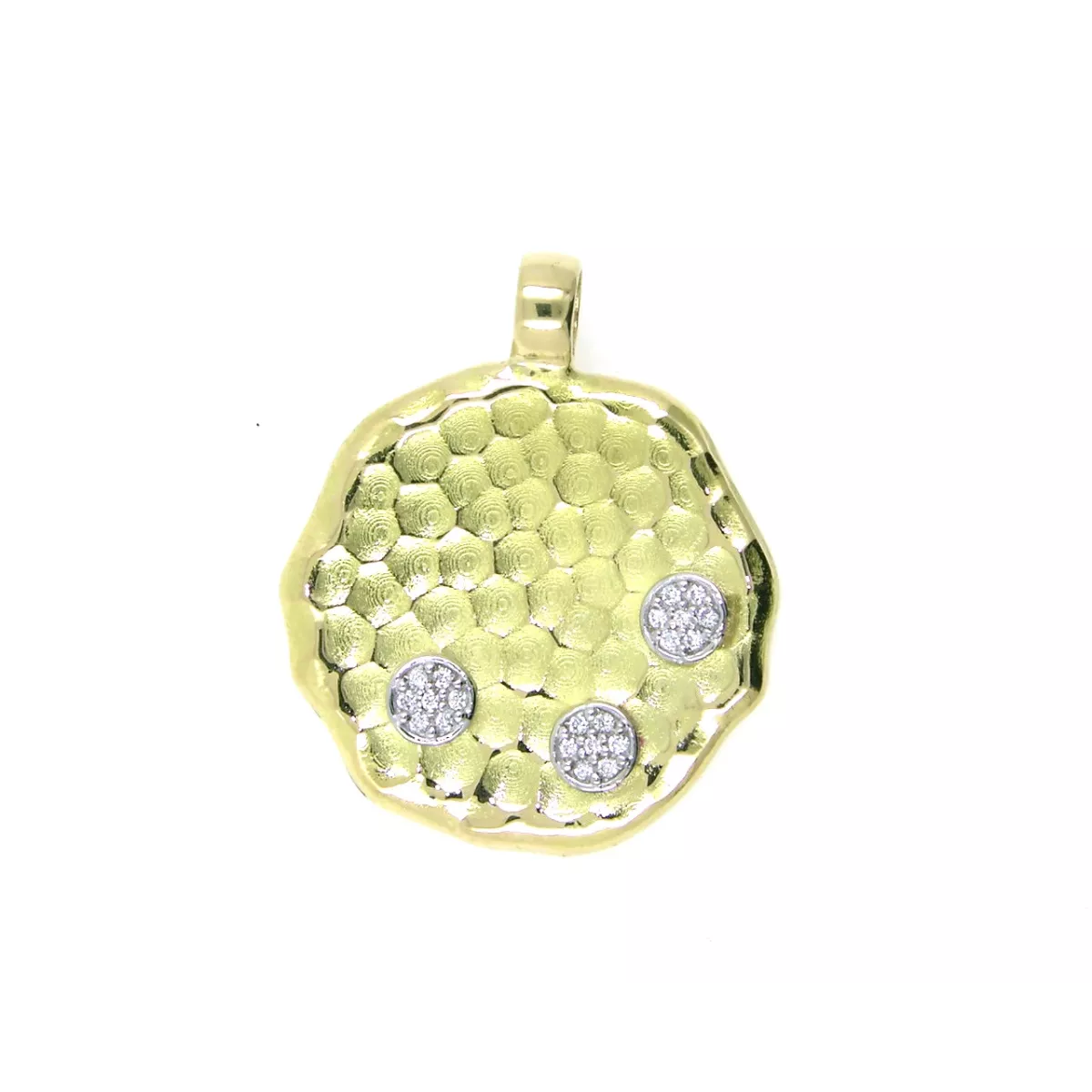 Colgante oro amarillo 18kltes 3 p.b de brillantes - RMC-010014