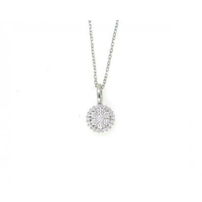 Colgante oro blanco brillantes 0,26k - 390532