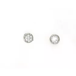 Pendientes oro blanco boton bri-0.33k - V-2791/P/17