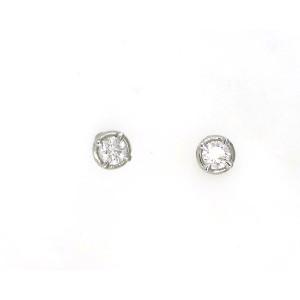 Pendientes oro blanco boton bri-0.33k - V-2791/P/17