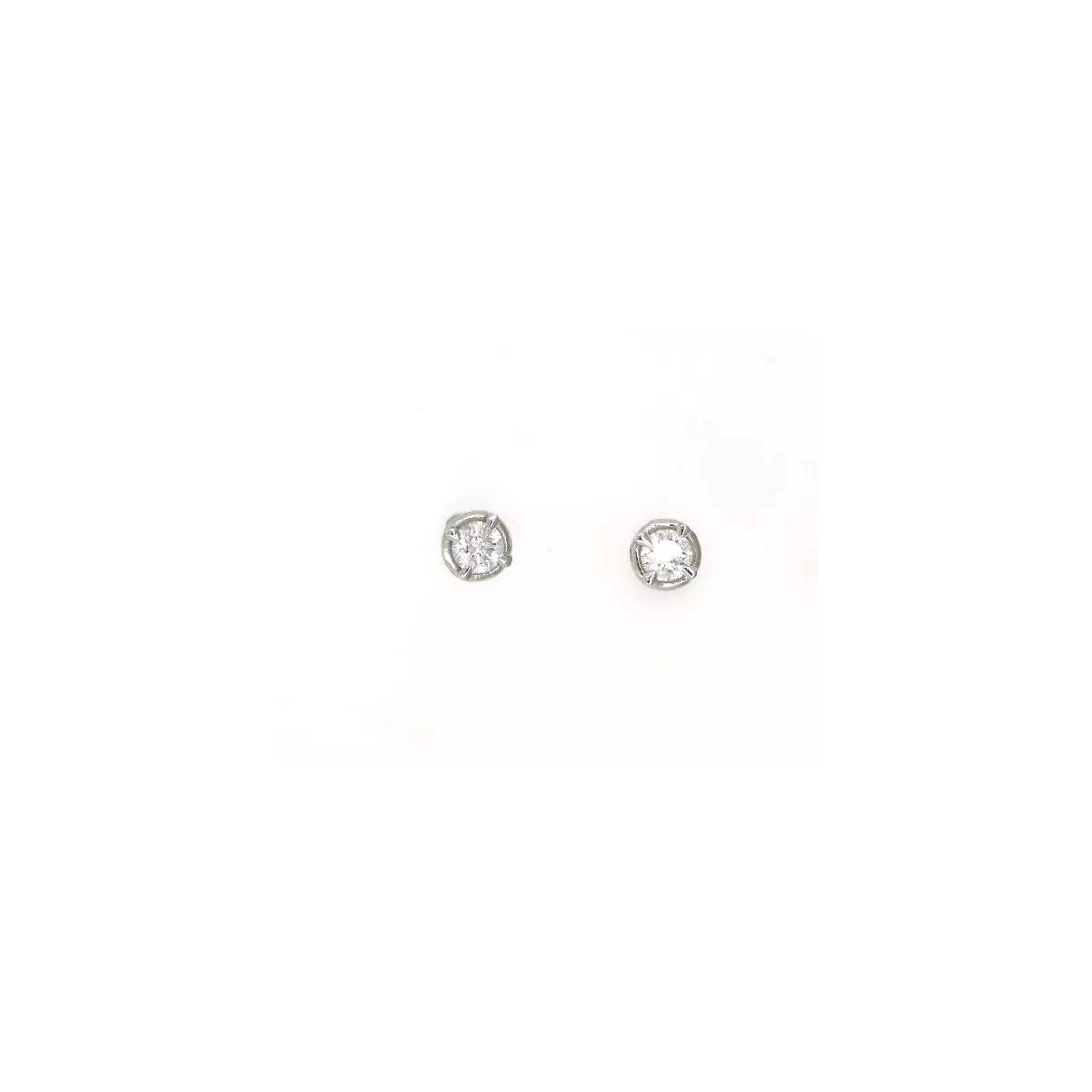 Pendientes oro blanco boton bri-0.33k - V-2791/P/17