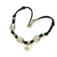 Pulsera de girona plata cordón negro 19cm - AGI00006 Pulsera de girona plata cordón negro 19cm - AGI00006