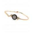 Pulsera plata-cobre circon semi-rigida - PL3120-PBL