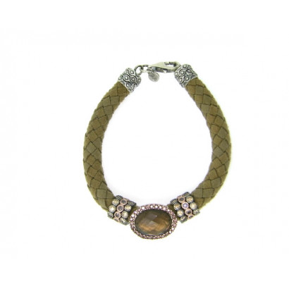 Polsera sunfield plata quars fume 19cm