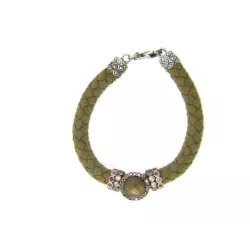Pulsera sunfield plata cuarzo fume 19cm