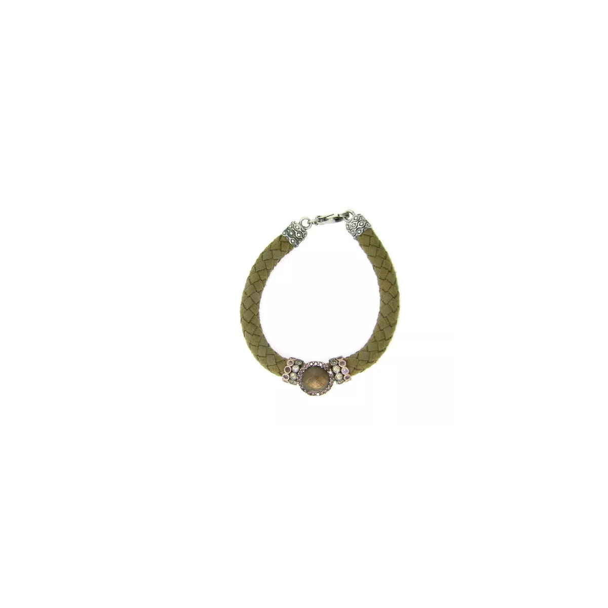 Pulsera sunfield plata cuarzo fume 19cm