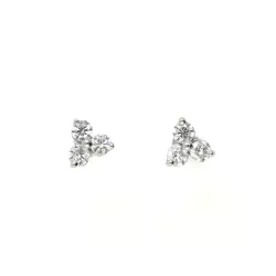 Pendientes oro blanco 18kltes 6brill-0.36k - V-3201/P/G
