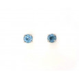 Pendientes oro blanco topacio - V-2697/P/T