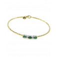Polsera or groc 18kts 3 maragdes 2 brillants - 05-162290A