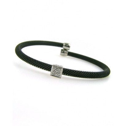 Polsera or blanc 18k brill. 0.08k acer - V-3114