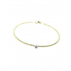 Polsera or groc-blanc 18k brillants 0,03k - 05-152263A