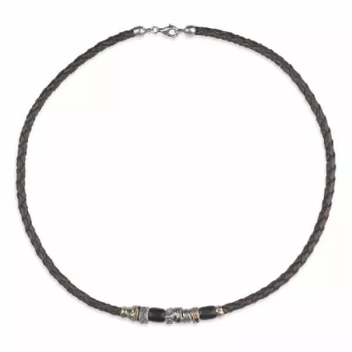 Collar Platadepalo plata bronze resina - MN2D