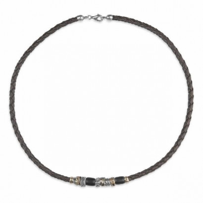 Collar Platadepalo plata bronze resina - MN2D