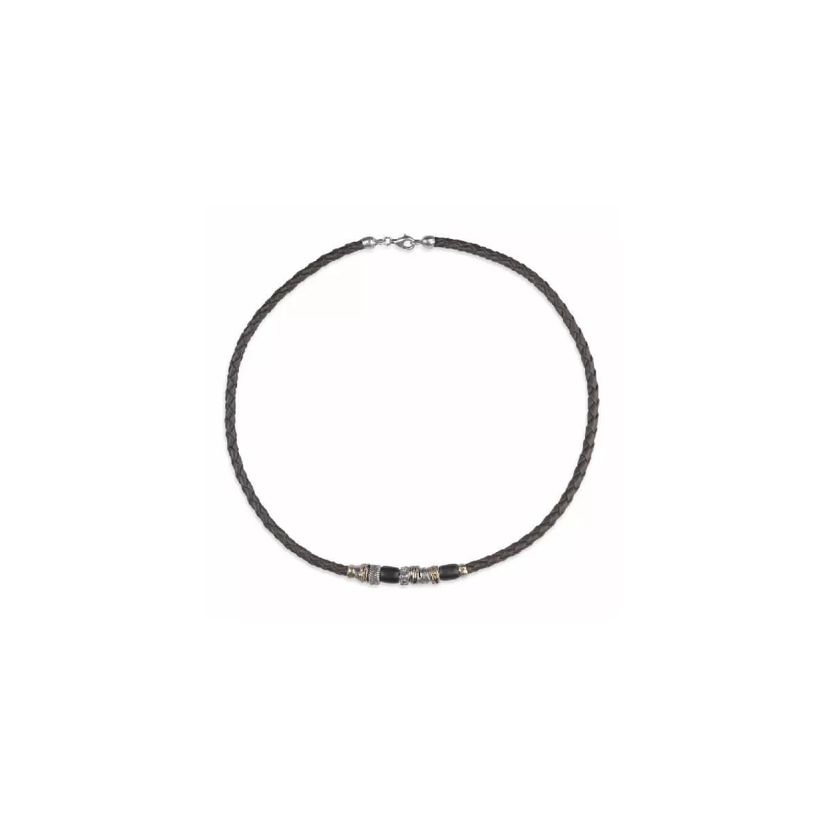 Collar Platadepalo plata bronce resina - MN2D