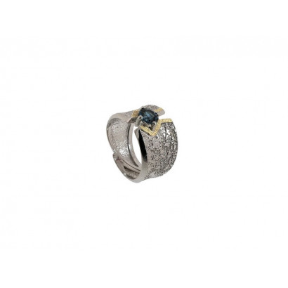 Anell Miquel Sarda plata or topaç - P18432
