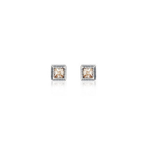 Pendientes mini Sunfield plata circon - PE062413