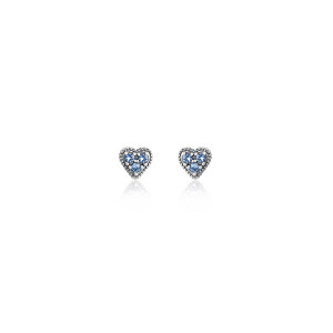 Pendientes mini Sunfield plata circon - PE062415