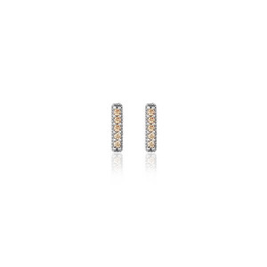 Pendientes mini Sunfield plata circon - PE062420