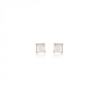 Arracades mini Sunfield plata quars rosa - PE062421/15