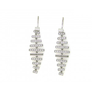 Pendientes oro blanco 18k bri-0.72k cierre boton  - 20016700 33 SG