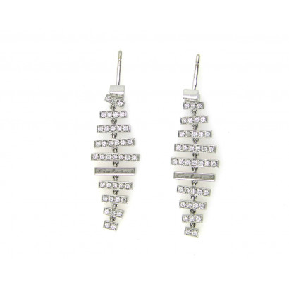 Arracada or blanc 18k  brill-0.72k tanca boto - 20016700 33 SG