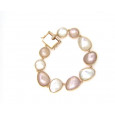 Pulsera plata rose nacar blanco y rosa 18cm - BB3209NBNR Pulsera plata rose nacar blanco y rosa 18cm - BB3209NBNR