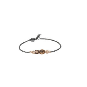 Pulsera sunfield plata ennegrecida y rose - PU060945