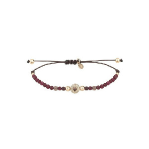 Pulsera Sunfield plata rose agata granate - PU061191/2